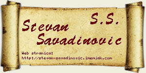 Stevan Savadinović vizit kartica